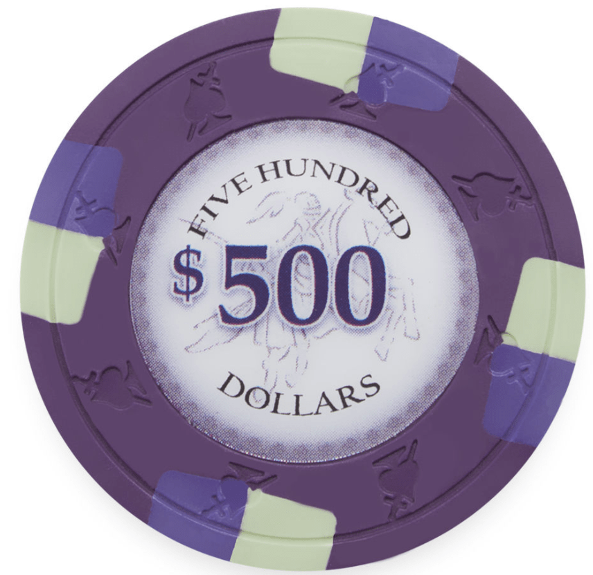 Purple color $500 poker chip