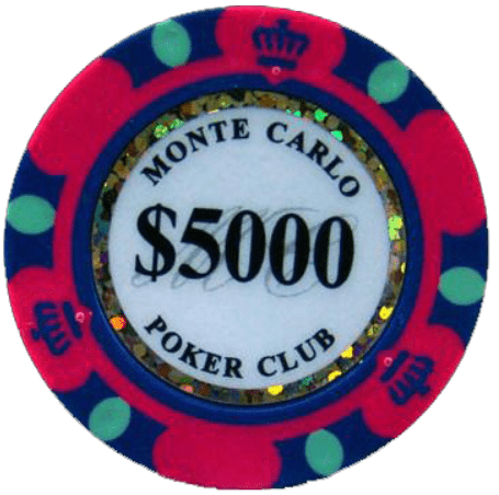 Pink color poker chip